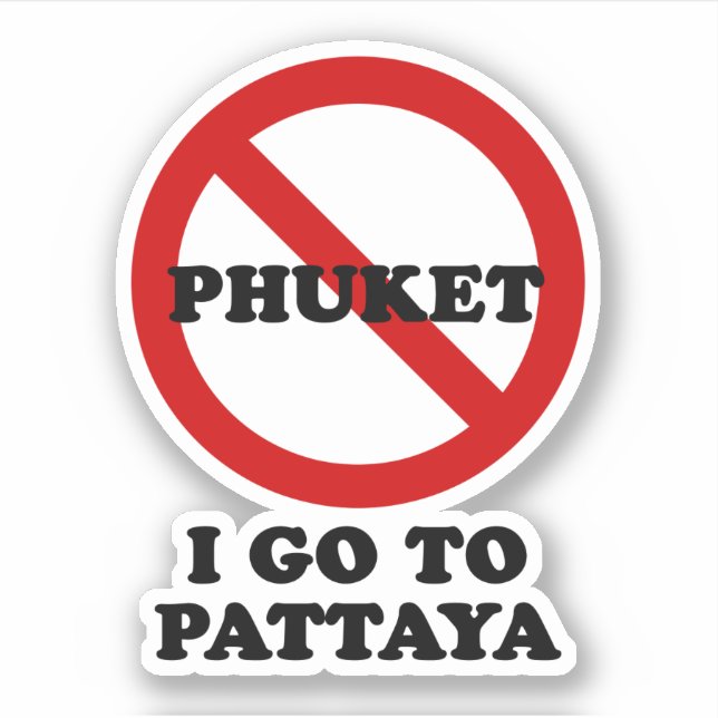 ADESIVO EU VOU PARA PATTAYA (Frente)