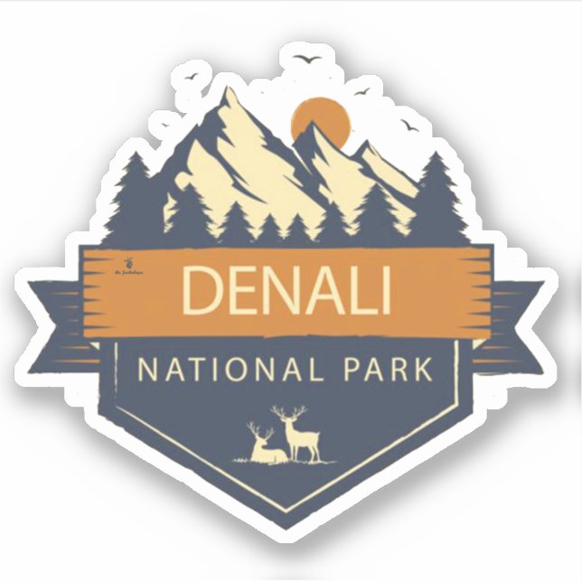 Adesivo "EUA: 2020/hoje Alasca - Parque Nacional DENALI (Frente)