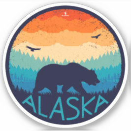Adesivo "EUA: 2020/hoje Alaska - GRiZZLy Bear ...