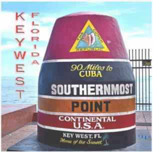 Adesivo EUA Flórida - Key West - Southernest Point buoooo