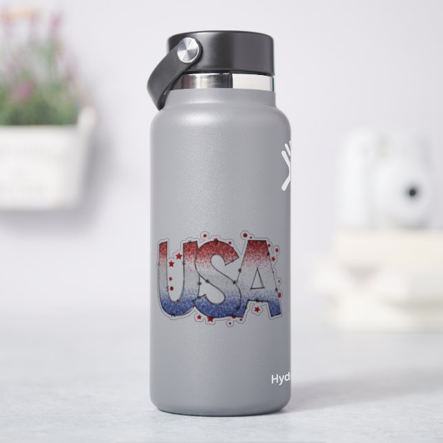 Adesivo EUA Shimmer e Stars Word Art Vinyl (HidroFlask)