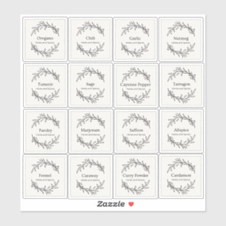 Adesivo Eucalyptus Kitchen Culinary Herbs Script 2