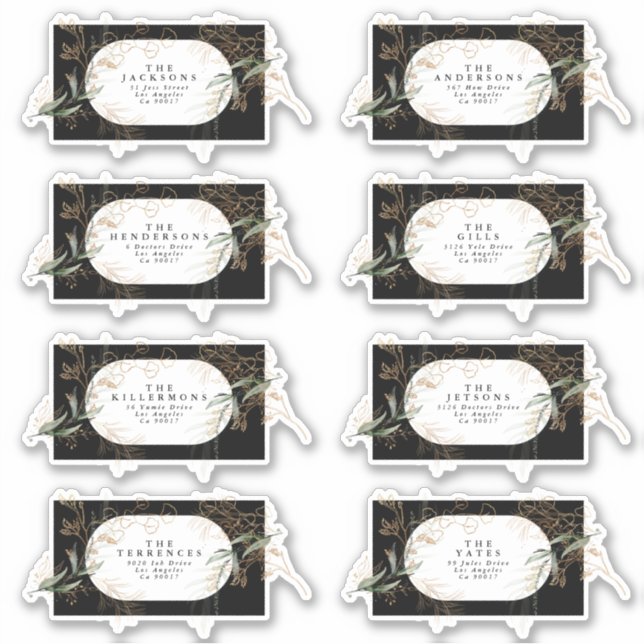 Adesivo Eucalyptus Wedding Address (Frente)
