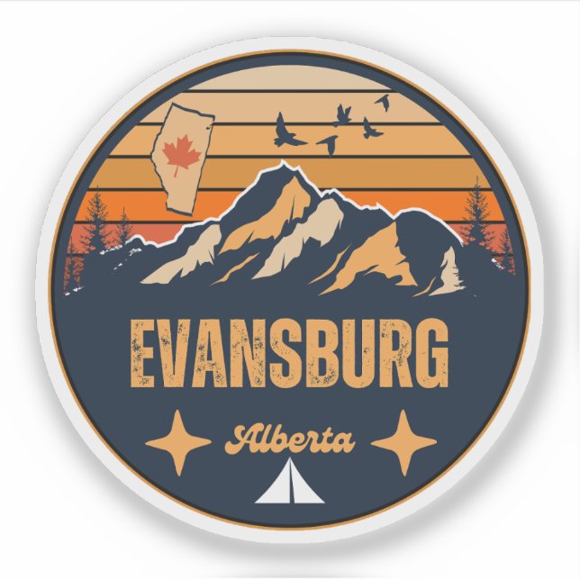 Adesivo Evansburg, Alberta (Frente)