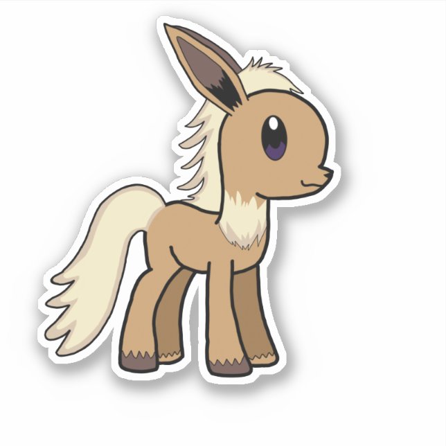 Adesivo Eve ony Sticker Pokémon My Little Pony crossover (Frente)