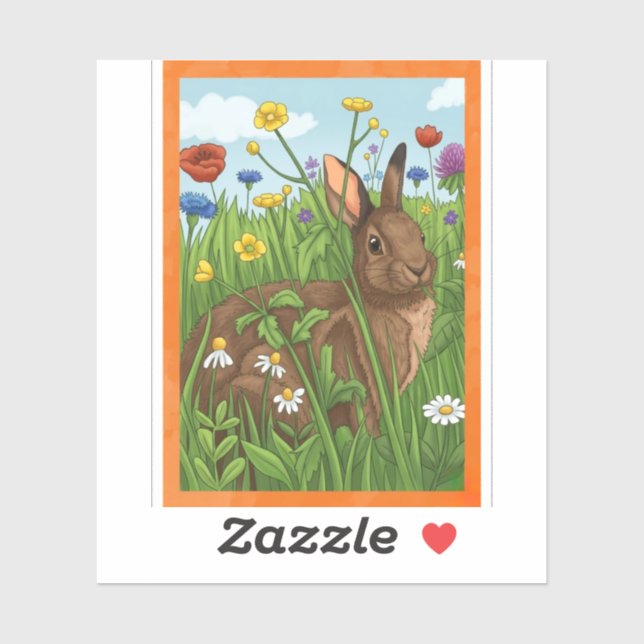 Adesivo Every Bunny Loves Flowers (Folha)