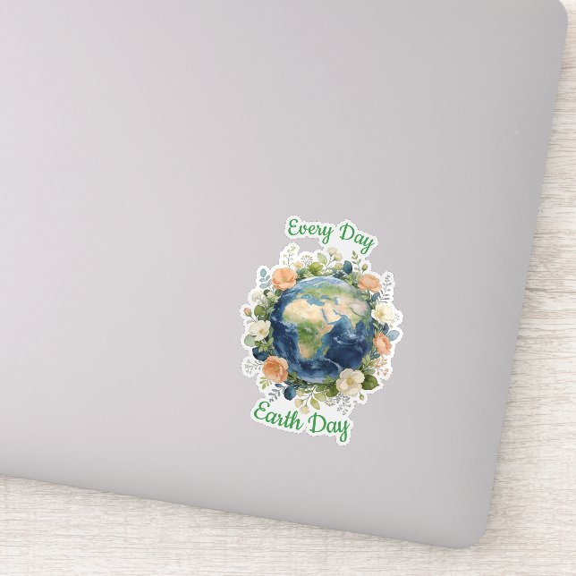 Adesivo Every Day Earth Day Floral Wreath Earth (Detalhe)