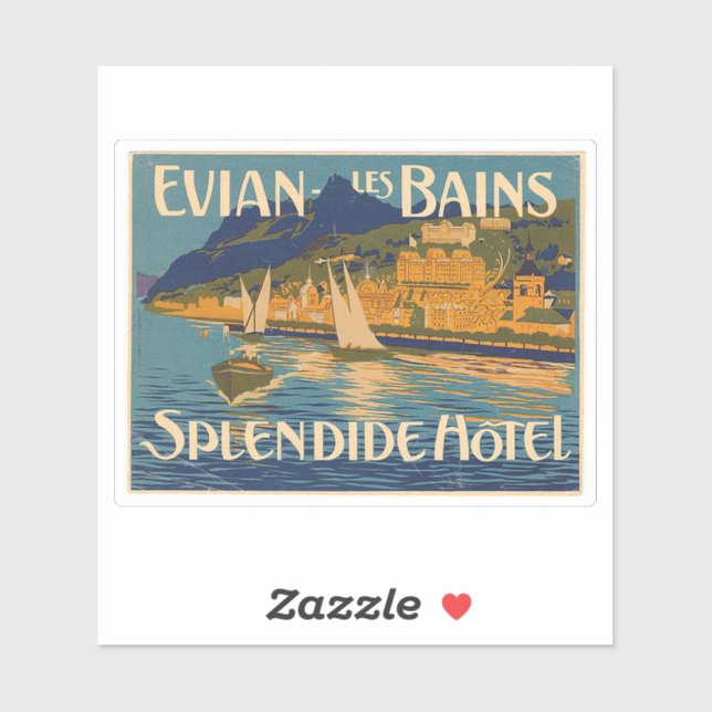 Adesivo Evian Les Bains Spledide Hotel (Folha)