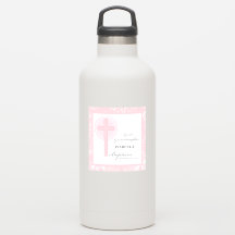 Excelente Batismo Avô Lace Rosa Personalizado