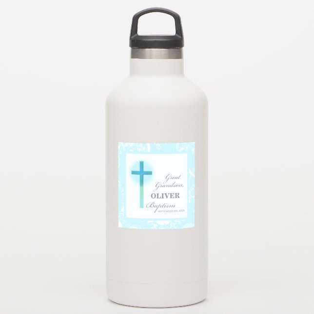 Adesivo Excelente Neto Baptism Blue Lace Personalizado (Garrafa d'água)