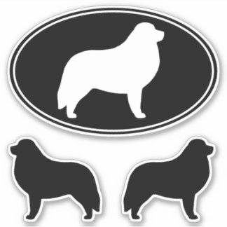 Adesivo Excelente Pirenéus Silhuettes Cachorro Coletor