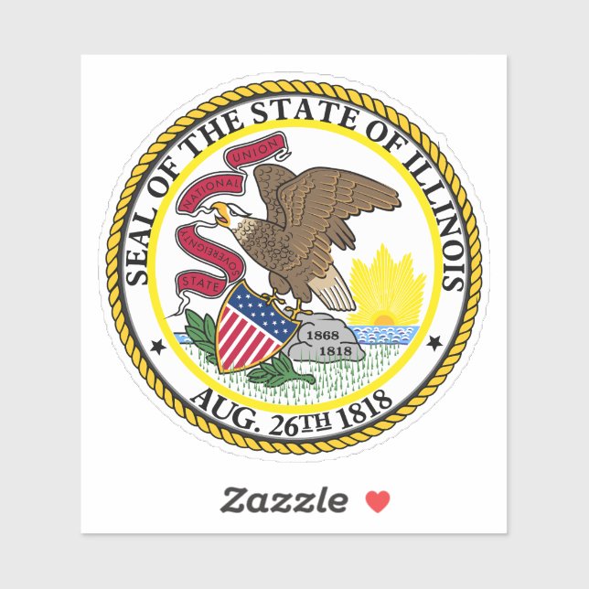 Adesivo Excelente Selo de Illinois (Folha)