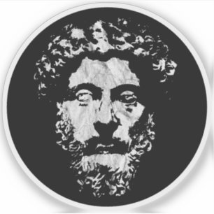 Adesivo Excelente Stoic Marcus Aurelius - v3 branco de vin