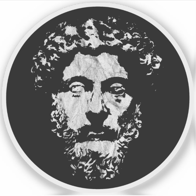 Adesivo Excelente Stoic Marcus Aurelius - v3 branco de vin (Frente)