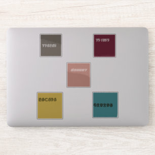 Adesivo Exemplo de paleta de código hexadecimal