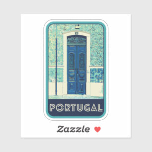 Adesivo Exemplo típico de porta e azulejos Portugal