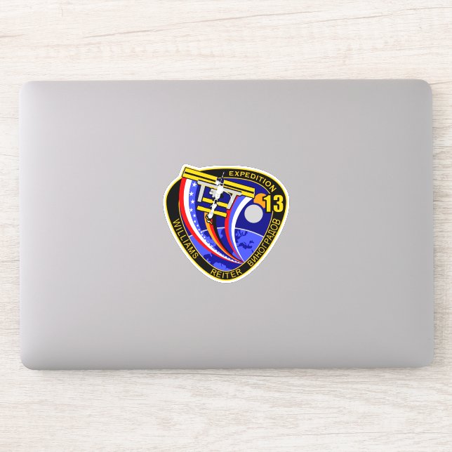 Adesivo Expedição de Estação Espacial Internacional ISS-13 (Computador)