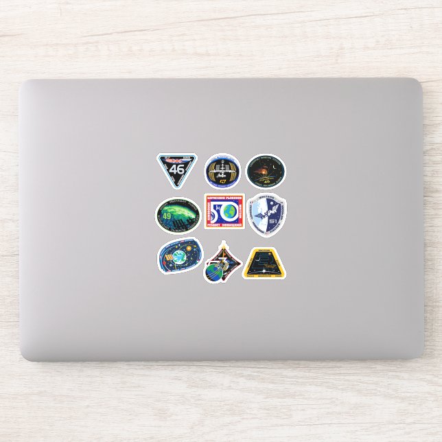 Adesivo Expedição de Estação Espacial Internacional ISS-46 (Computador)