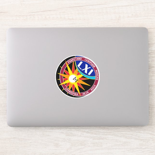 Adesivo Expedição de Estação Espacial Internacional ISS-61 (Computador)