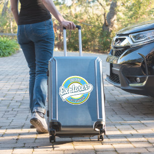 Adesivo Explorador ucraniano para o logotipo de aventura.