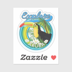 Adesivo Explorar logotipo de viagem de Aruba Patch