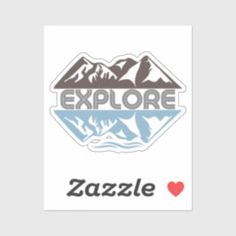 Adesivo Explorar Montanha E Espelho De Água