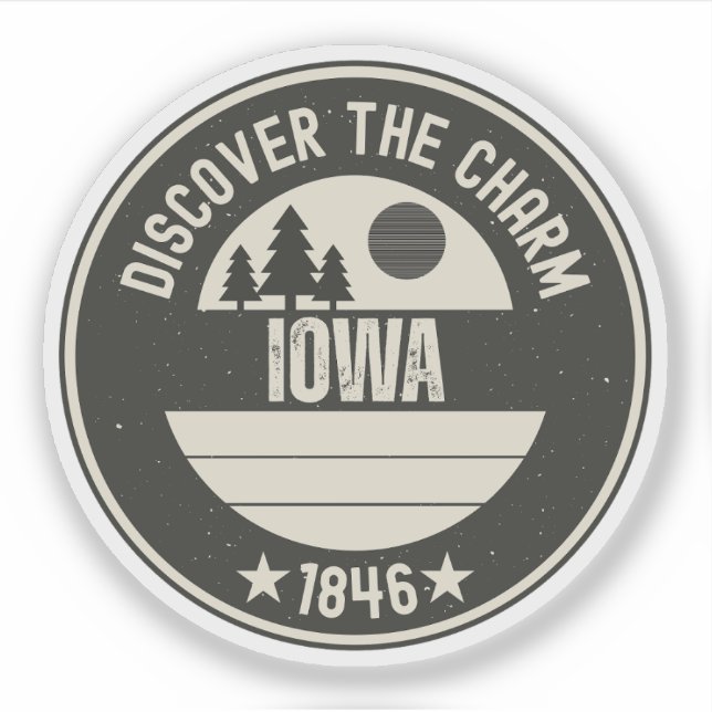 Adesivo Explore Iowa - Designs para Cada Amante (Frente)