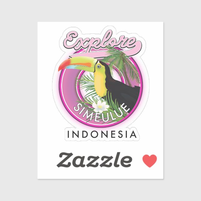 Adesivo Explore Simeulue Indonésia logotipo. (Folha)