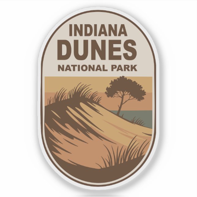 Adesivo Explorem o Parque Nacional Indiana Dunes (Frente)