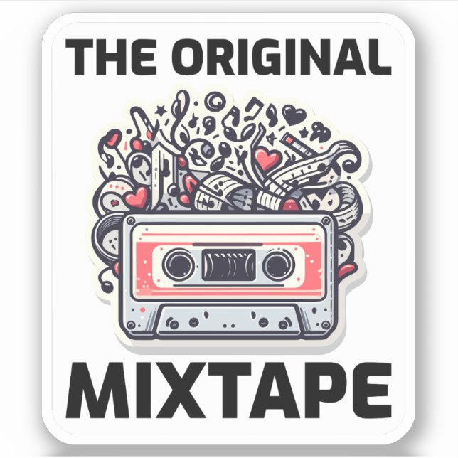 Adesivo Explosão Musical: Mixtape Magic de 80 (Frente)