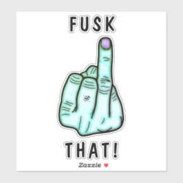 Adesivo Expressão de frustração engraçada (bomba-f falsa) 