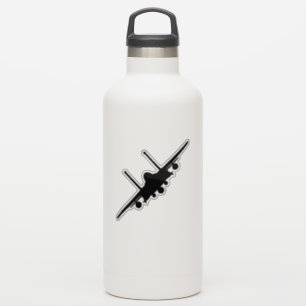 Adesivo F-15E Preto Vista frontal da águia em greve