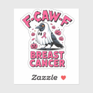 Adesivo F-Caw-F Cancer Da Mama Cromo De Cancer Da Mama Eng