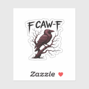 Adesivo F-Caw-F Raven Clássico