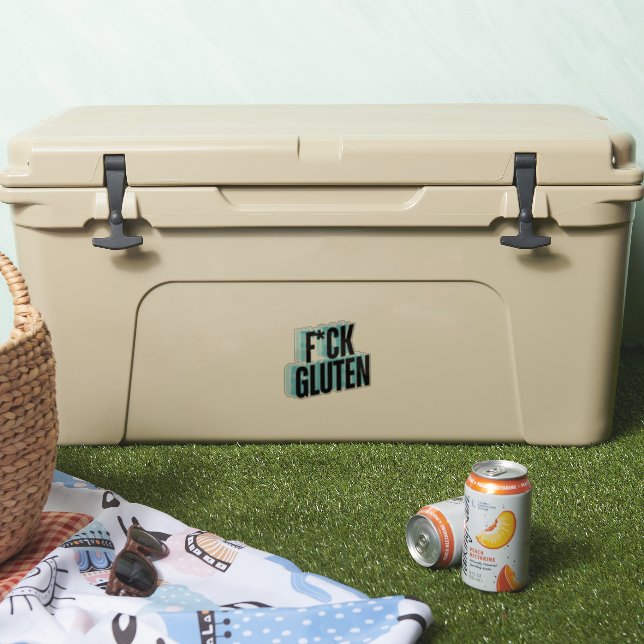 Adesivo F*CK Gluten - Gluten Livre + Celiose Vinil (Refrigerador)