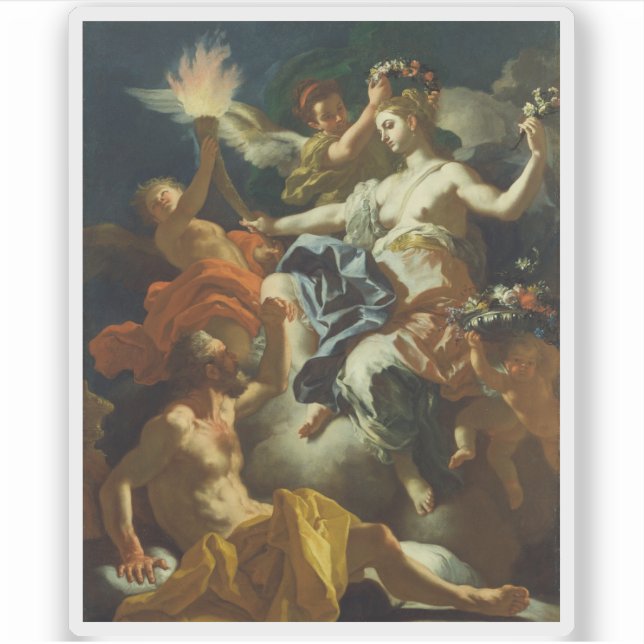 Adesivo F. Solimena - Aurora tirando licença de Tithonus (Frente)