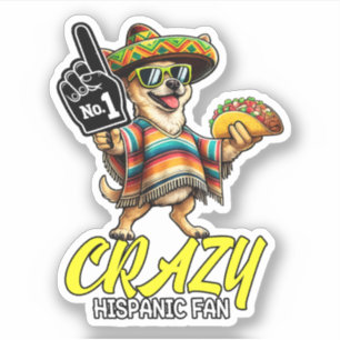Adesivo Fã Hispano Louco - Chihuahua Mexicano Orgulhoso En