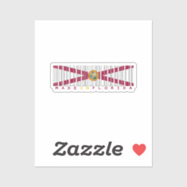 Adesivo Fabricado no Flórida Barcode Flag Sticker