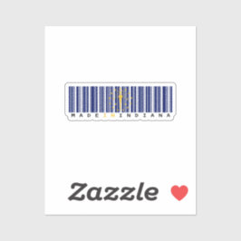 Adesivo Fabricado no Indiana Barcode Flag Sticker - Orgulh