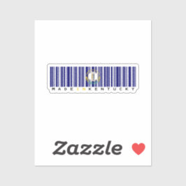 Adesivo Fabricado no Kentucky Barcode Flag Sticker - Estad