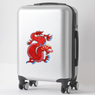Adesivo Fabuloso, Vermelho, Dragão Oriental