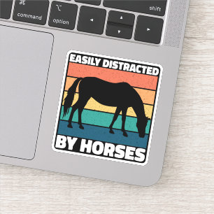 Adesivo Fácil Distração Por Cavalos Amantes Cute Pony Engr
