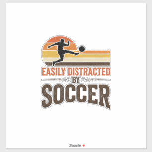 Adesivo Facilmente Distraído Pelo Futebol Camisa Vintage D