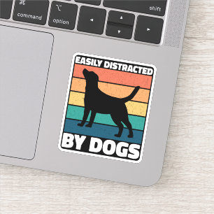 Adesivo Facilmente Distraído Por Cães Amantes de Cachorrin