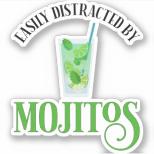 Adesivo Facilmente Distraído Por Mojitos