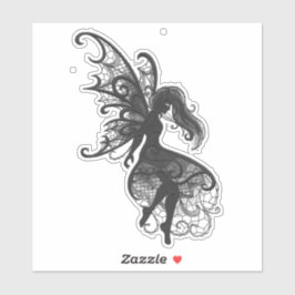 Adesivo Fada Escura Flutuante Laptop De Cabelo Vinil