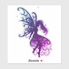 Adesivo Fada Escura Flutuante Laptop De Cabelo Vinil