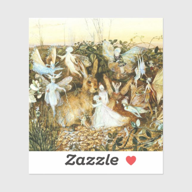 Adesivo Fadas e Coelho (Folha)