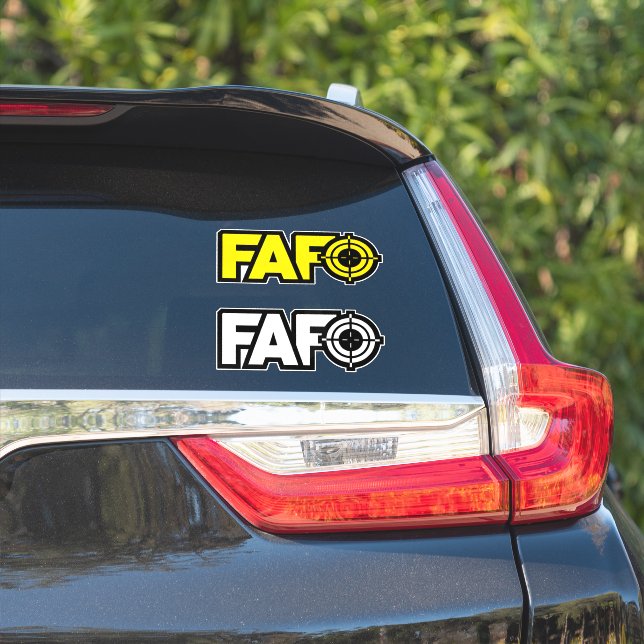 Adesivo FAFO Fu*k em volta e descubra o carro (Lado do carro)