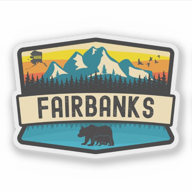 Adesivo Fairbanks, Alasca (Frente)